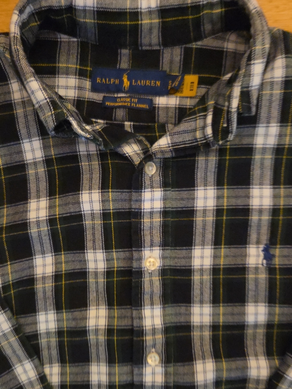 Polo Ralph Lauren Classic Fit Performance Flannel Plaid Button Down Shirt S
